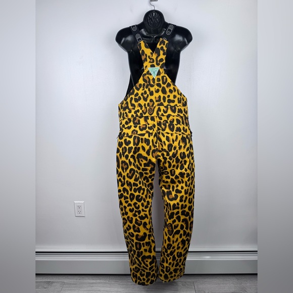 Airblaster Women Leopard Insulated Snow Bib Pants Size Small - Picture 3 of 8